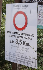 Sperrung Maira Stura Kammstrasse