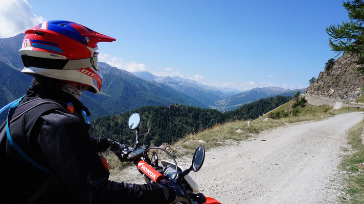 Blick auf die Berge (Assietta)
